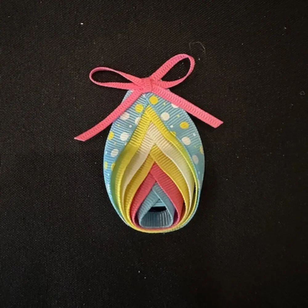 Blue Easter Egg Sculpture Hair Clip  5B1774  Handmade NWT Boutique